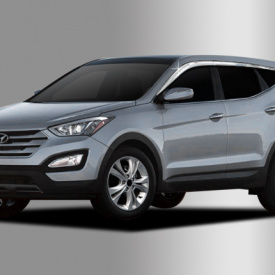 Дефлекторы Auto Clover C503 - хромированные 6 шт на Hyundai Santa Fe 3 (DM)